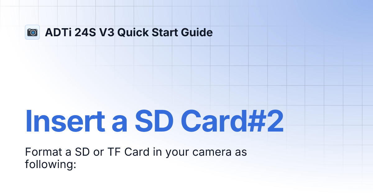 Insert a SD Card#2 | ADTi 24S V3 Quick Start Guide