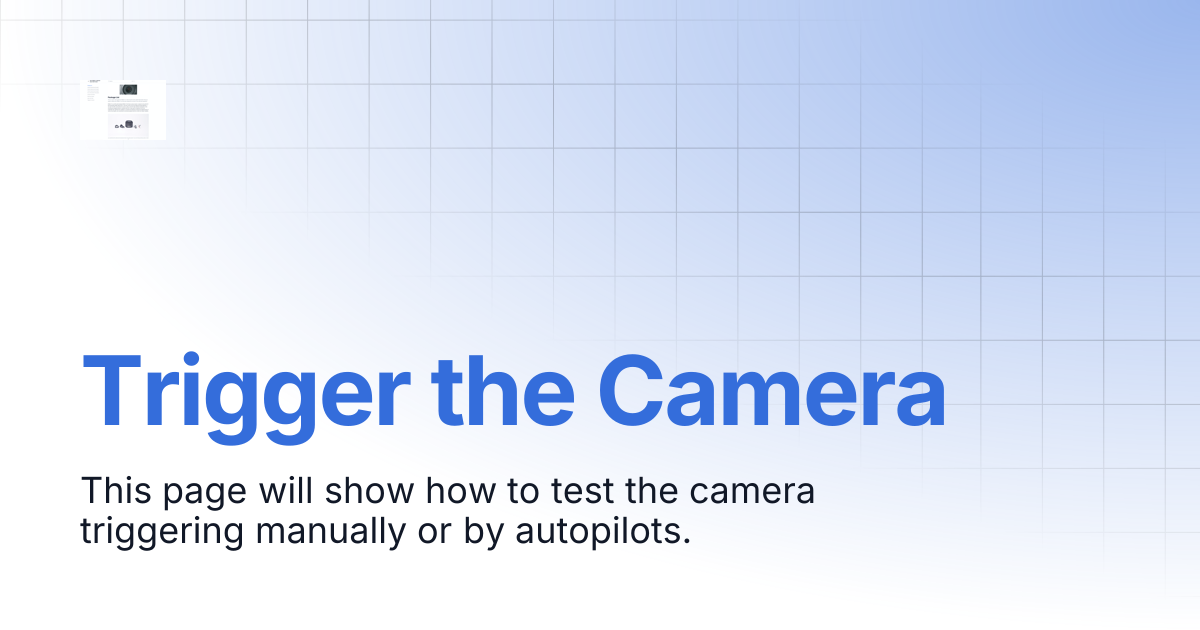 Trigger the Camera | ADTI 61MAX V1 Module Quick Start Guide